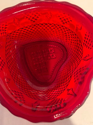 Vintage Avon Ruby Red Heart dish MTS|131054