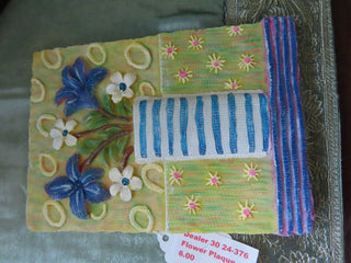 Flower Plaque 4 and 1/2" by 6 and 1/2" MTS
