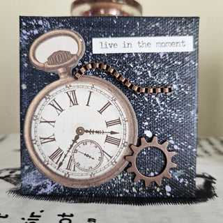 bri.crafty - Live in the Moment - Mixed Media Mini Canvas Art (BRI) - MTS|122473