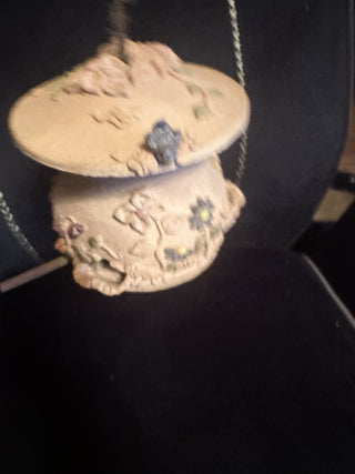 June Sears Heaven Hills PLANTER Unglazed Terra Cotta flowers birds butterfly.#47 VV MTS|126131