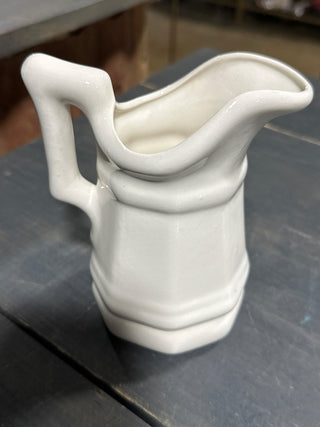 White leaf design pitcher. #SM. RCD