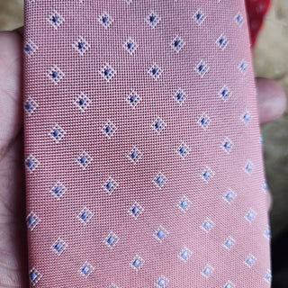 Men's - Michael Kors - Pink/Blue Diamond Geometric Necktie (BRI) - MTS|143052