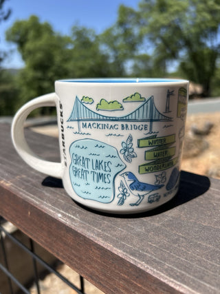 12F Starbucks Been There Series MICHIGAN Coffee Mug 14oz Cup 2019 Great Lakes MTS|67974