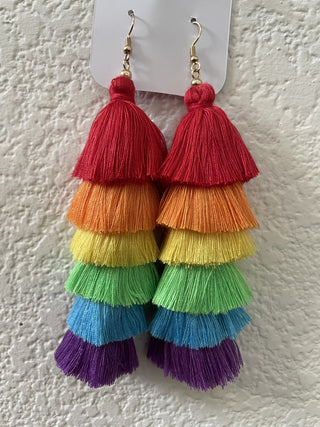 Boho Rainbow Tassle Earrings MTS|64113