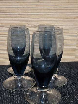 Blue wineglass shot glass set - 5 pieces RCD