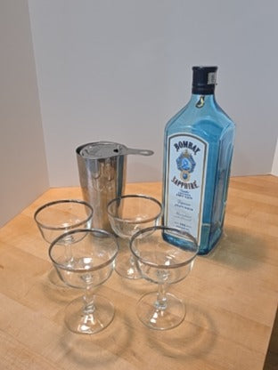RF 4x Crystal D'Arques FRANCE Coupe Glasses *as is