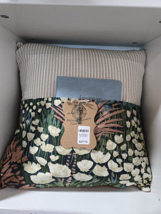 18x18 My Story Book Pillow (dark green/beige) RCD