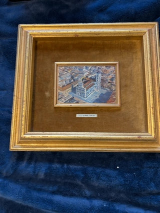 JP MCM Framed 15” x 13” Miniature Italian Cityscape