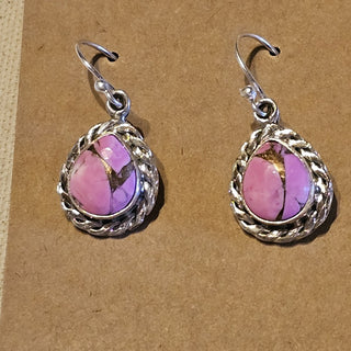 .925 cotton candy dahlia dangle earrings|90108