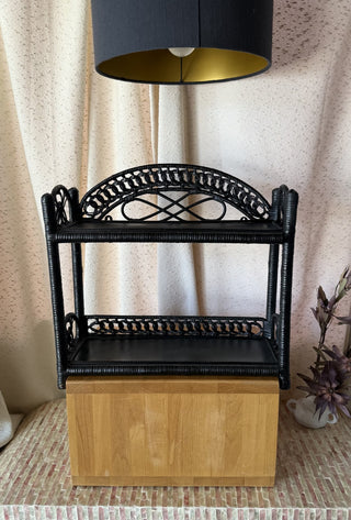 Black Rattan Hangable Shelf (LZD - RSV)|108549
