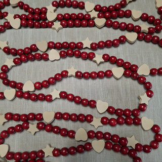 Vintage 12' Wooden Bead Garland MTS|124003