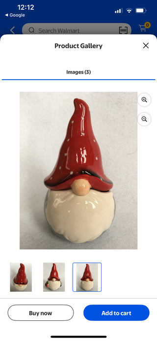 Whimsical Cupboard Strawberry St Christmas Gnome Red Hat W/ Lid|131593