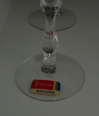 Set of 6 Fostoria NAVARRE Blue Wine Glasses|48767