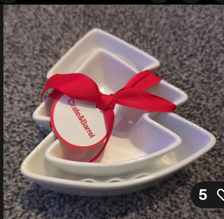 Crate & Barrel Christmas Tree Ramekin Set –RSV|127748