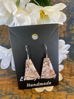 Natural Leopard Skin Jasper Trapezoid Earrings RCD