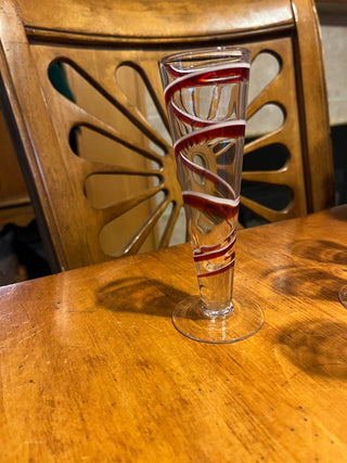Holiday Peppermint Red Swirl Shot Glass. RSV|126562