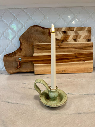 Chamber Candlestick studio art handmade, Green color|107106