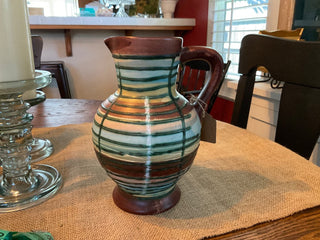 MCM Ceramic Jug Germany brown w multi swirls  MTS