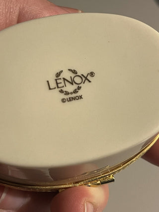 3" Lenox Pink Roses Oval Trinket Box--SP RCD