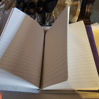 Purple faux leather junk journal w embossed floral