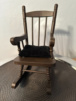 Chair Rocker Wood Miniature Brown MTS|94945
