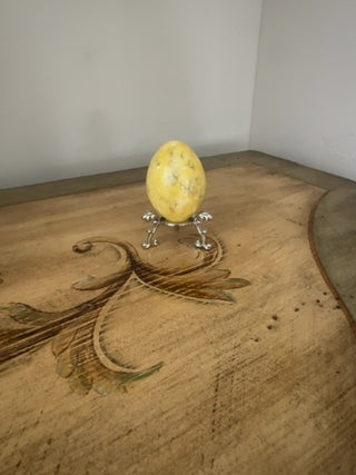 AJ - Stone Egg on Silver Stand