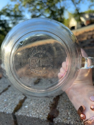 vintage Anchor Hocking 2 Quart (8 Cup) clear glass batter bowl/measuring cup