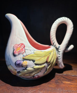 1955 Hull pink w/floral creamer/pitcher NM MTS|65652