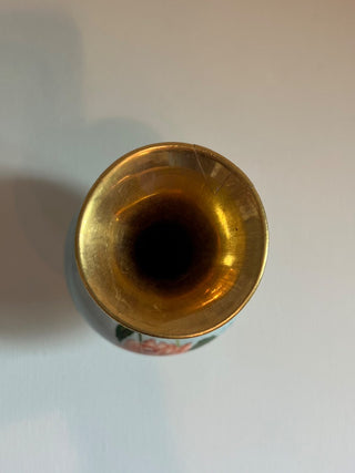 Hand painted gold floral small vase RSV|54225