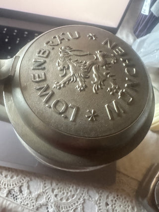 German Stein Ceramic with Lid Lowenbrau Munchen#62 VV MTS