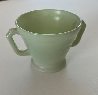 Antique platonite green sugar bowl RSV|78023