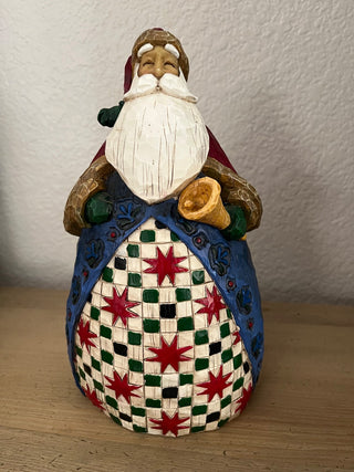 JIM SHORE HEARTWOOD CREEK SANTA WITH BELL EXCELLENT CONDITION 9" TALL (KJS) RCD|126466