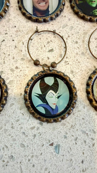 Set of 6 Movie Villain Wineglass Charms RCD TheCharmingWino