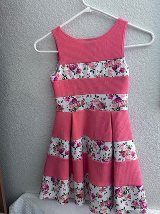 GIRL'S ORANGE FLORAL DRESS