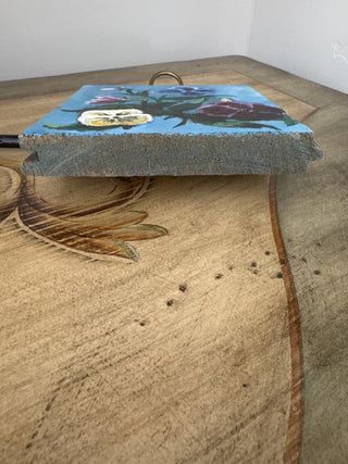 AJ - Hand Painted Pansies on Wood MTS|81137