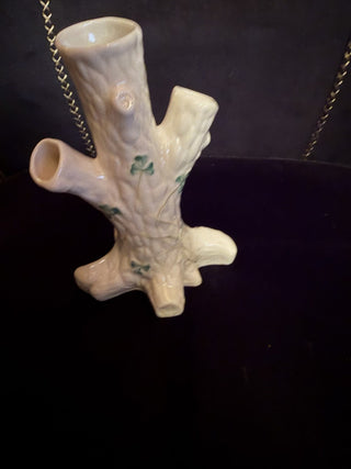 Vintage Bellek Ireland Shamrock Tree Bud Vases #62 VV MTS