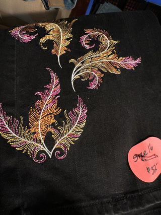 Embroidered Jeans.  Size 16 #SM RCD