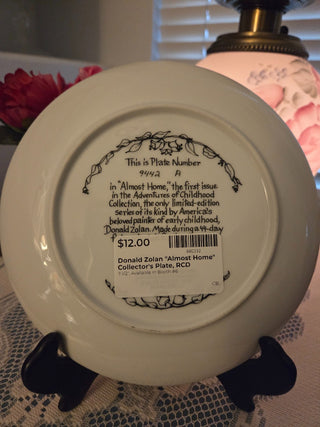Donald Zolan "Almost Home" Collector's Plate, RCD