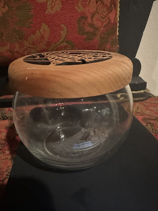 Vintage 1980's Hot Air Ballon with clouds Potpourri / Trinket Jewelry Jar #62 VV MTS|68320