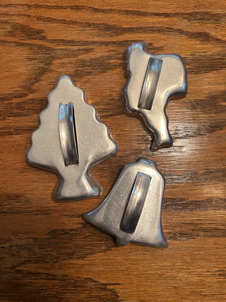 Santa, Tree, and Bell Cookie Cutters    MTS|131793