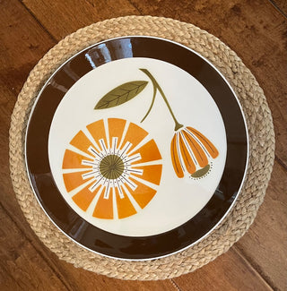 MIKASA MID CENTURY MODERN DUPLEX 12" ROUND PLATTER BEN SEIBEL EXCELLENT CONDITION JAPAN (KJS) RCD|63422