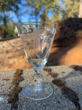 - AS IS - BB ONE Vintage Crystal Juice Glass 5”