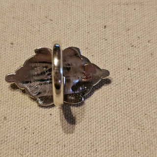 .925 3 stone honey dahlia ring sz 8