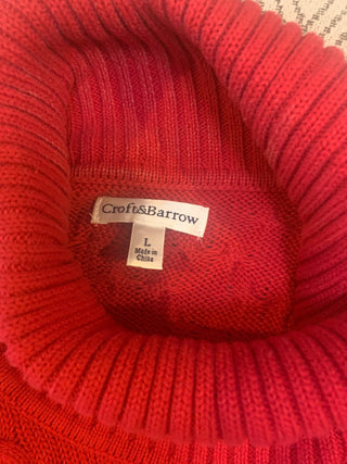 Red turtleneck Croft & Barrow sweater MTS|127906