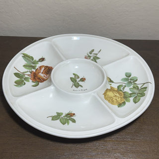 French Porcelain Rose Relish Tray RCD|87602