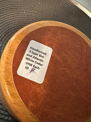 Hand Turned Bowl each F Atlantic White Cedar and Elm MTS|63873