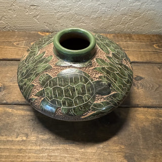 Nicaraguan Art Pottery Sea Turtle Vase MTS|131444
