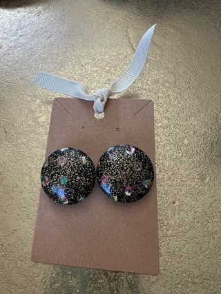 Confetti Lucite Clip-ons 60s MTS|53971