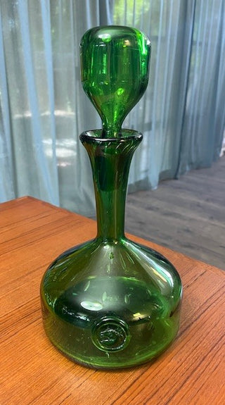 Italian MCM Green Glass Decanter-RSV|86476