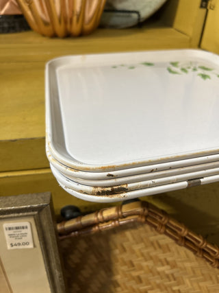 12F St Regis Serv-a-Dish Ivy Set/5 VTG Trays MTS|70884